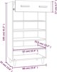 vidaXL Ντουλάπι παπουτσιών, μαύρο, 60x35x105 cm, υλικό ξύλου