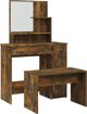 vidaXL Σετ με τουαλέτα, καπνιστό δρυς, 86,5 x 35 x 136 cm