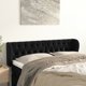 vidaXL Μαύρο βελούδινο προσκέφαλο τύπου uszak, 147x23x78/88 εκ.