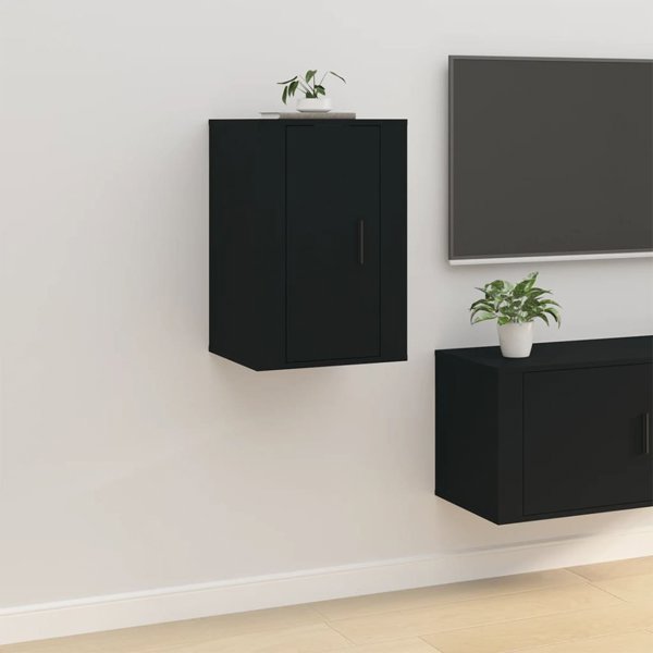 vidaXL Κρεμαστό έπιπλο τηλεόρασης μαύρο, 40x34,5x60 εκ