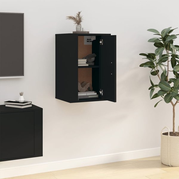vidaXL Κρεμαστό έπιπλο τηλεόρασης μαύρο, 40x34,5x60 εκ