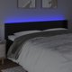 vidaXL Πλάτη κρεβατιού με LED, μαύρο, 203x16x78/88cm, τεχνικό δέρμα