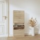 vidaXL Ντουλάπι παπουτσιών σε βελανιδιά, 59x17x150 cm, σύνθετο υλικό ξύλου