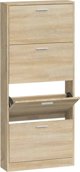 vidaXL Ντουλάπι παπουτσιών σε βελανιδιά, 59x17x150 cm, σύνθετο υλικό ξύλου