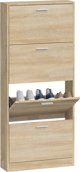 vidaXL Ντουλάπι παπουτσιών σε βελανιδιά, 59x17x150 cm, σύνθετο υλικό ξύλου