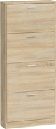 vidaXL Ντουλάπι παπουτσιών σε βελανιδιά, 59x17x150 cm, σύνθετο υλικό ξύλου