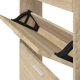 vidaXL Ντουλάπι παπουτσιών σε βελανιδιά, 59x17x150 cm, σύνθετο υλικό ξύλου