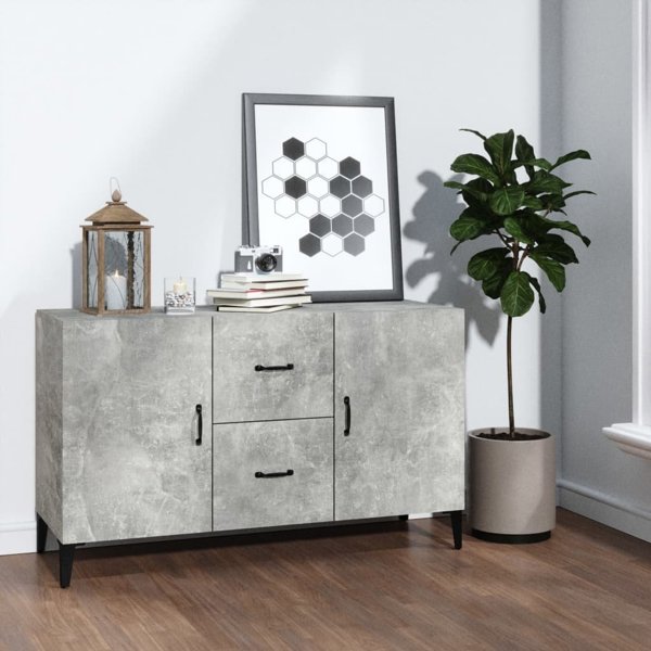 vidaXL Komoda, γκρι σκυροδέματος, 100x36x60 cm, με MDF