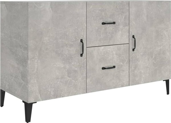 vidaXL Komoda, γκρι σκυροδέματος, 100x36x60 cm, με MDF