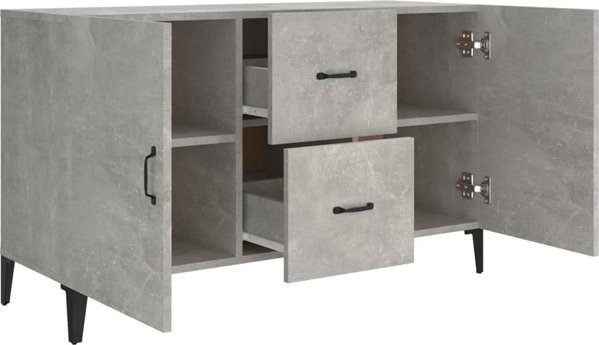 vidaXL Komoda, γκρι σκυροδέματος, 100x36x60 cm, με MDF