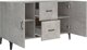 vidaXL Komoda, γκρι σκυροδέματος, 100x36x60 cm, με MDF