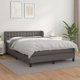 vidaXL Lit kontinental avec matelas, gris, cuir synthétique 140x190 cm