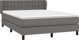 vidaXL Lit kontinental avec matelas, gris, cuir synthétique 140x190 cm