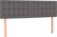 vidaXL Lit kontinental avec matelas, gris, cuir synthétique 140x190 cm