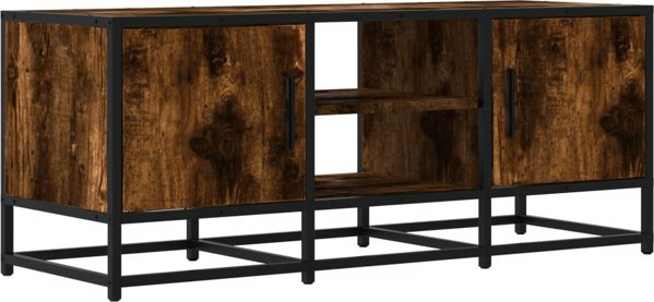 vidaXL Έπιπλο για τηλεόραση, καπνιστό δρυς, 100x35x41 εκ
