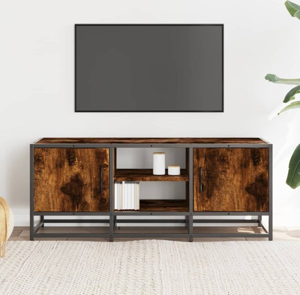 vidaXL Έπιπλο για τηλεόραση, καπνιστό δρυς, 100x35x41 εκ