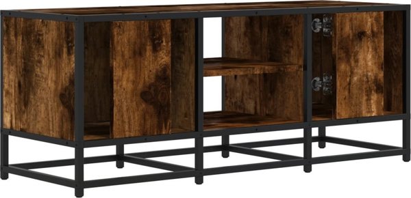 vidaXL Έπιπλο για τηλεόραση, καπνιστό δρυς, 100x35x41 εκ