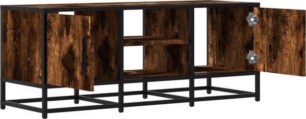 vidaXL Έπιπλο για τηλεόραση, καπνιστό δρυς, 100x35x41 εκ