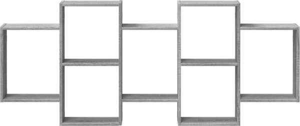 vidaXL ράφι τοίχου σε γκρι απόχρωση δρυός Sonoma 159x18x65 cm