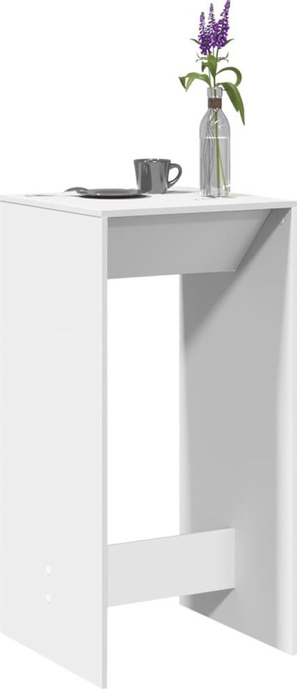 vidaXL Μπαρ τραπέζι, άσπρο, 51x50x103,5 εκ, από σύνθετο ξύλο