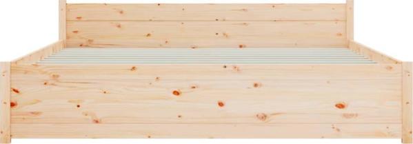 vidaXL Rama κρεβατιού, μασίφ πεύκο, 150x200 cm, King Size