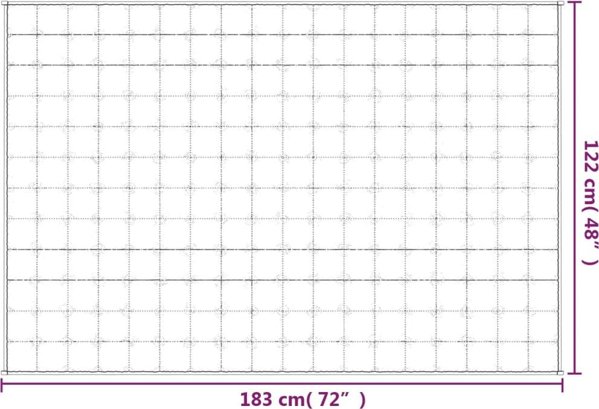 vidaXL Βάρος πάπλωμα, κρεμ, 122x183 εκ., 5 κιλά, υφασμάτινο