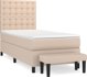 Κρεβάτι κοντινενταλ με στρώμα vidaXL 80x200 cm cappuccino οικοδερμάτινο