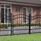 vidaXL vidaXL Furtka z grotami, czarna, 103x150 cm, malowana proszkowo stal