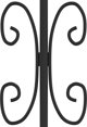 vidaXL vidaXL Furtka z grotami, czarna, 103x150 cm, malowana proszkowo stal
