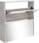 vidaXL vidaXL Szafka na buty, lustro i 2 szuflady, szary beton, 63x17x67 cm