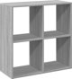 vidaXL Ράφι με Διαχωριστικό, Γκρι Δρυς Sonoma, 69,5x29x69,5 εκ.