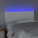 vidaXL Κεφαλάρι κρεβατιού με LED, λευκό, 100x5x78/88 cm, συνθετικό δέρμα
