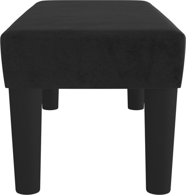 vidaXL Lawka, czarna, 70x30x30 cm, tapicerowana aksamitem