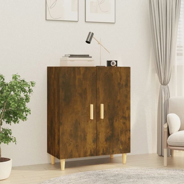 vidaXL Ντουλάπι, καπνιστό δρυς, 70x34x90 εκ., σύνθετο ξύλο