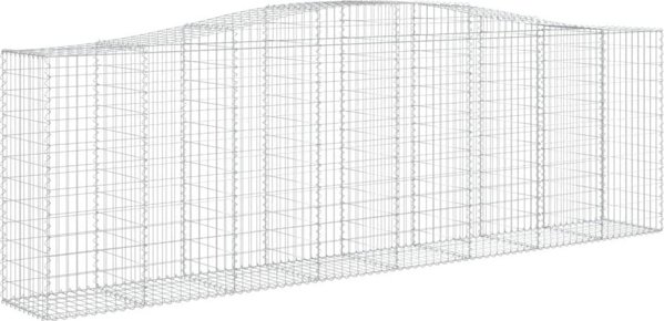 vidaXL Καμπύλος Γκαμπιόν Κουτί 400x50x120/140 εκ., Γαλβανισμένο Σίδερο