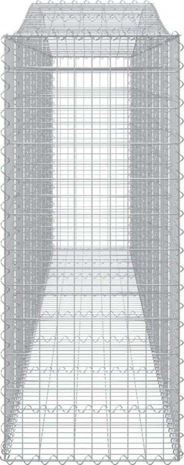 vidaXL Καμπύλος Γκαμπιόν Κουτί 400x50x120/140 εκ., Γαλβανισμένο Σίδερο