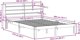 vidaXL Λευκό Πλαίσιο Κρεβατιού με Κεφαλάρι 150x200 cm Μασίφ Ξύλο Πεύκου