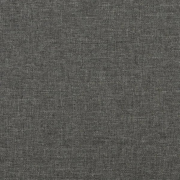 vidaXL Κρεβάτι Κοntinental με Στρώμα, Σκούρο Γκρι, Υφασμάτινο 140x200 cm