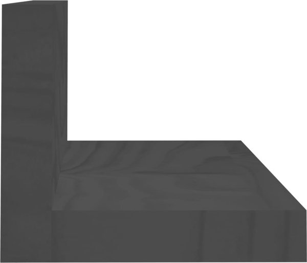 vidaXL Σετ 2 ραφιών τοίχου, γκρι, 110x11x9 εκ., οξιά μασίφ ξύλο
