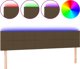 vidaXL Zaglowek do lozka z LED, ciemnobrazowy, 160x5x78/88 cm, tkanina