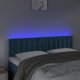 vidaXL Zaglowek do lozka z LED, ciemnoniebieski, 144x5x78/88 cm, aksamit