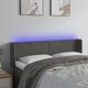 vidaXL Κεφαλάρι κρεβατιού με LED σκούρο γκρι 147x16x78/88 cm βελούδο