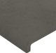 vidaXL Κεφαλάρι κρεβατιού με LED σκούρο γκρι 147x16x78/88 cm βελούδο