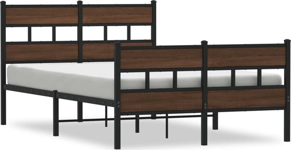 vidaXL Κρεβάτι με κεφαλάρι και πενά 120x200 cm χωρίς στρώμα