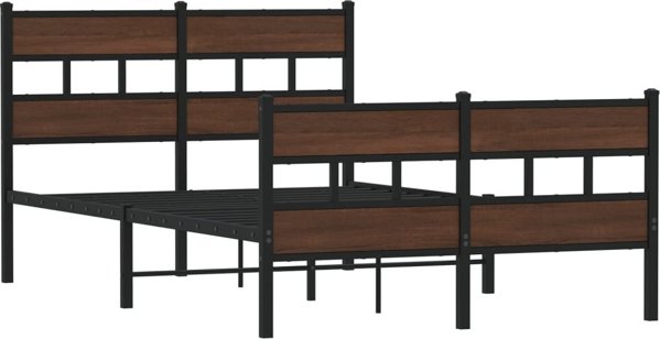 vidaXL Κρεβάτι με κεφαλάρι και πενά 120x200 cm χωρίς στρώμα