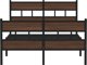 vidaXL Κρεβάτι με κεφαλάρι και πενά 120x200 cm χωρίς στρώμα