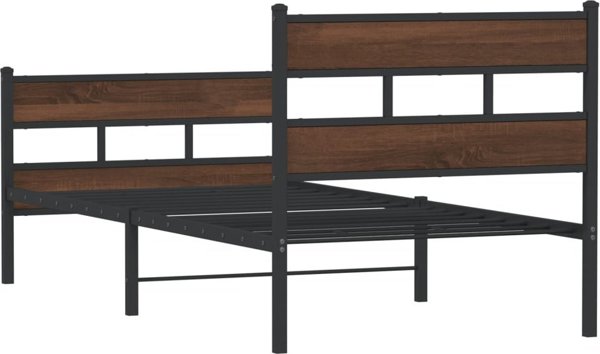 vidaXL Κρεβάτι με κεφαλάρι και πενά 120x200 cm χωρίς στρώμα