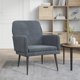 vidaXL vidaXL Fotel, ciemnoszary, 62x79x79 cm, obity aksamitem