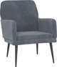 vidaXL vidaXL Fotel, ciemnoszary, 62x79x79 cm, obity aksamitem