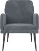 vidaXL vidaXL Fotel, ciemnoszary, 62x79x79 cm, obity aksamitem